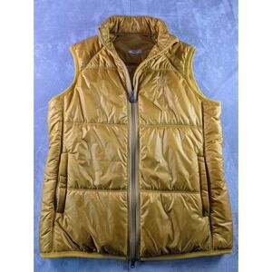 66 North Iceland Quilted Puffer Full Zip Primaloft Vest Gold Yellow Women's XL